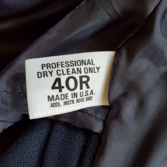 VTG Edwards Lion's Club International Blazer Jacket Men's 40R Blue Logo Patch - Picture 4 of 11